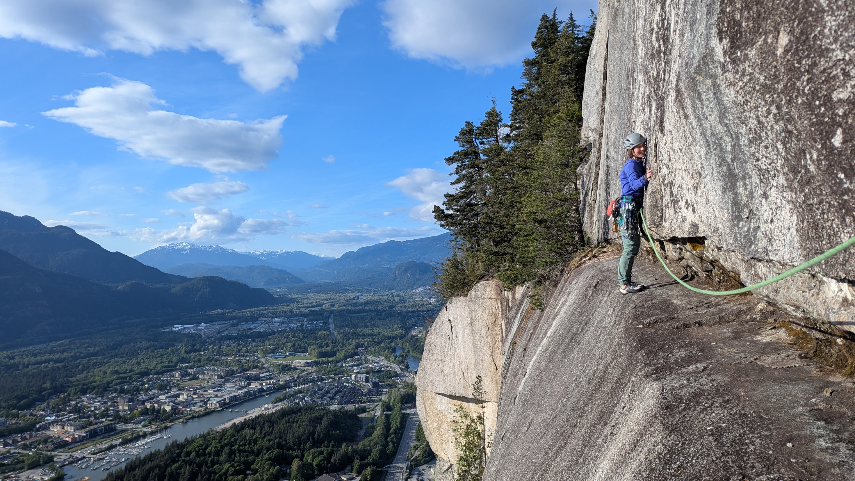 Sarah climbing the Grand Wall